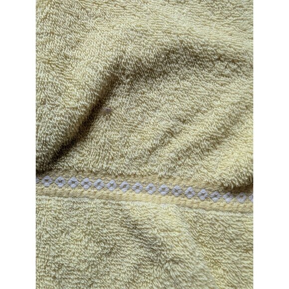 Vintage Yellow Cotton Bath Towel By Consul Super Savage Retro Home Décor - Picture 4 of 7